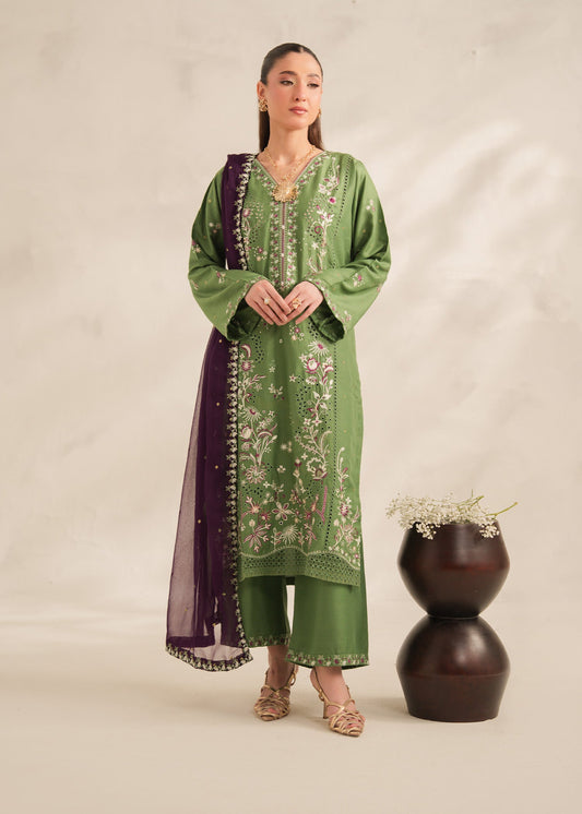 Pistashio 3-Piece Embroidered