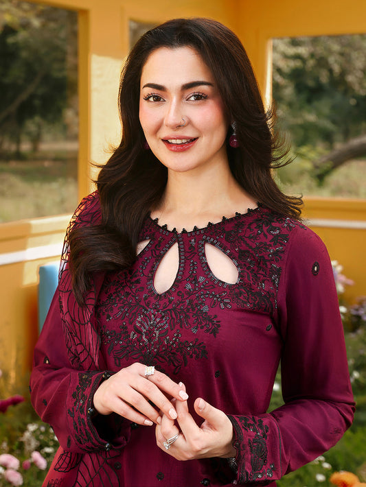 CHERRY EMBROIDERED 3Pc