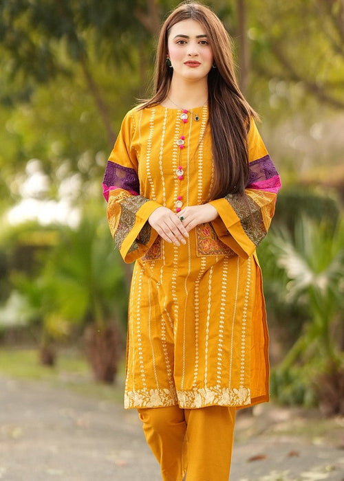 Double Pocket Self Embroidery 2PC