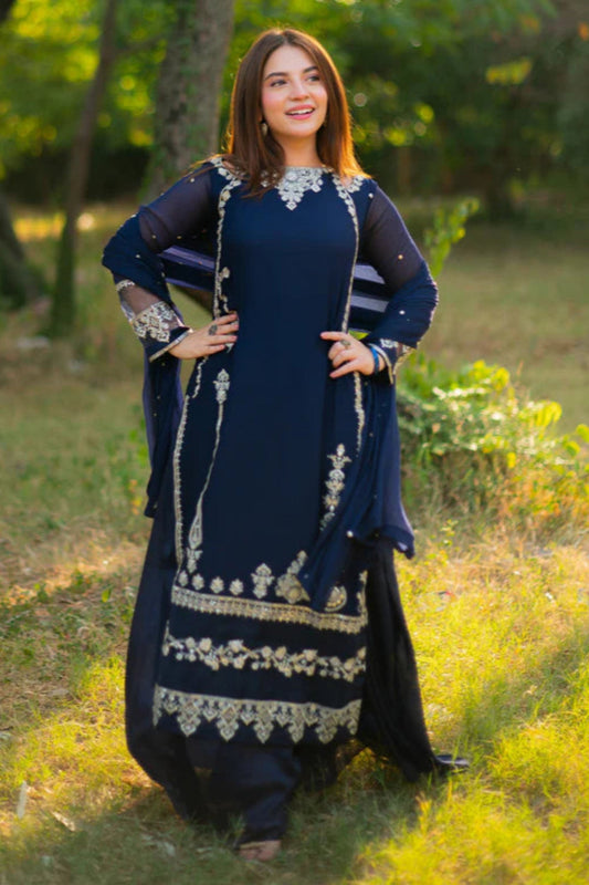 JANAN CHIFFON 3PCS EMBROIDERED