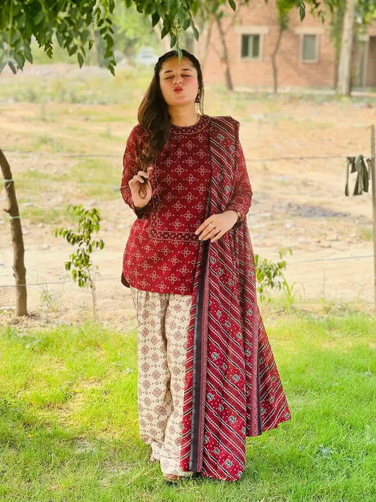 Miraal 3PC (Farshi Shalwar)
