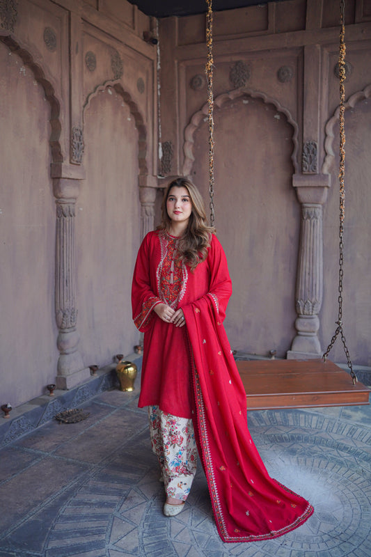 Marjaan Embroidered 3Pc