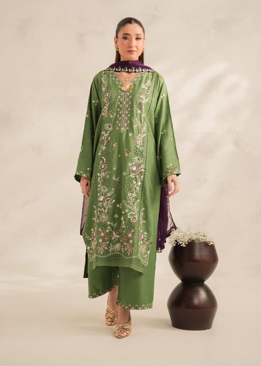 Pistashio 3-Piece Embroidered