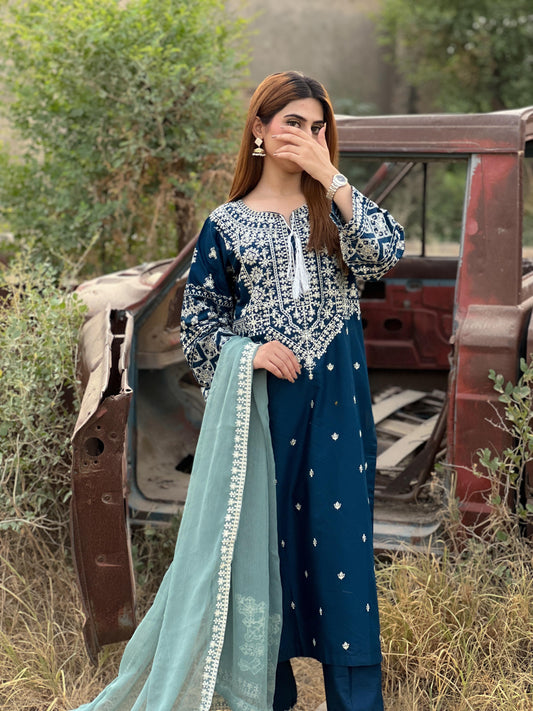 Koyal Embroidered 3PC